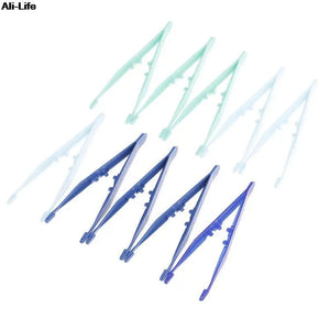 1pc/10pcs Plastic Terrarium Clamp Feeding Tool Skid Bottle Clips Turtle Nippers Anti-slip Sterilized Forceps Reptiles Tweezer