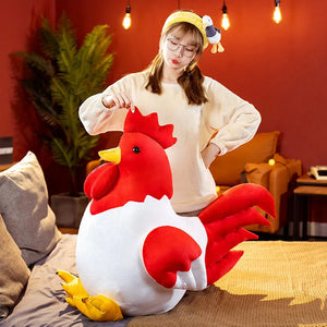 Realistic Rooster Chicken Plush Toys Stuffed Animal Plush Doll Kawaii Gifts for Kids Hug Toys Lovely Room Decoration Toy