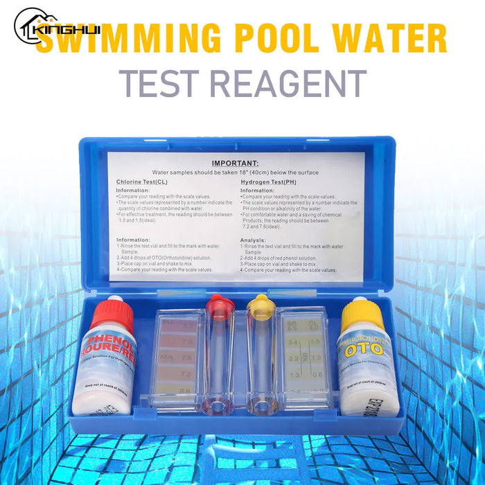 PH Chlorine Water Test Kit Tester Hydrotool Testing Kit Swimming Pool Hydroponics Aquarium Accessories