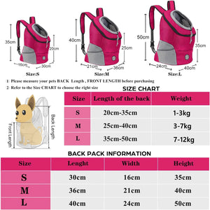 Pet Dog Carrier Bag Carrier For Dogs Backpack  Portable Travel Breathable Dog Bag Outdoor Dog Carrier Bag Pet Carrying Supplies