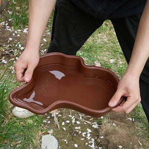 Reptile Bathing Pool Terrarium Bowl Feeding Plate Large Reptile Bowl Tortoise Water Dish for Hamster Bearded Dragon Gecko