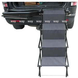 Portable Dog Car Step Stairs Ladder Folding Pet Ladder Ramp For Trucks SUVs High Bed Indoor Outdoor Use Lightweight Dog Stairs