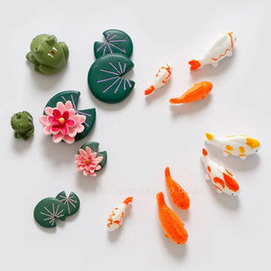 BAIUFOR Fish School Mermaid Lotus leaf Octopus Terrarium, Aquarium Figurines DIY Fairy Garden, Fish Tank Landscape Miniature