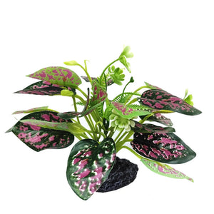 Simulated Reptile Plants for Terrarium Decor Realistic Artificial Water Plants Amphibian Habitat Snake Tortoise Tank Decoration