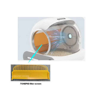 TONEPIE Automatic Cat Litter Box Accessories Bin Door Bottom Capsule Ventilation Screen Filter Mesh for Pet Toilet Replacement