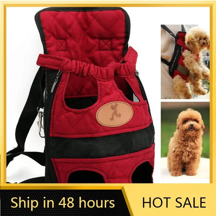 Front Pet Carrier Bag for Small Dog, Carrying Backpack, Dog Conveyor, Travel Bag