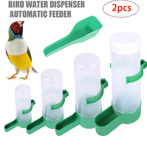 2 Pcs Pet Bird Drinker Feeder Food Spoon Bird Supplies Parrot Parakeet Automatic Water Cups Bottle Feeder Bird Accessories