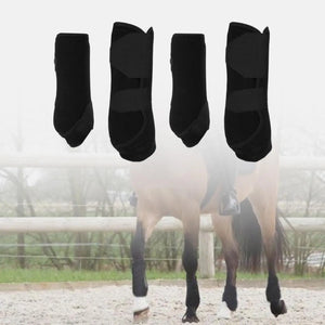 4x Horse Boots Leg Wraps Shock Absorbing Tendon Protection Front Hind Legs Guard for Jumping Training Equestrian Equipment