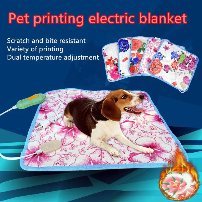 Pet Heating Pad 220V Electric Blanket 18W Mat 2 Adjustable Temperature Dog Cat Puppy Kitten Heating Pad Winter Warming Mat