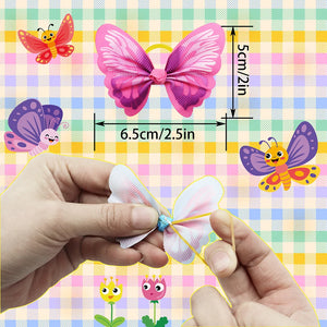 50/100/200Pcs Dog Hair Accessories Cute Butterfly Cat Dog Hair Bows With Rubber Bands Dog Grooming Topknot Bows For Small Pets