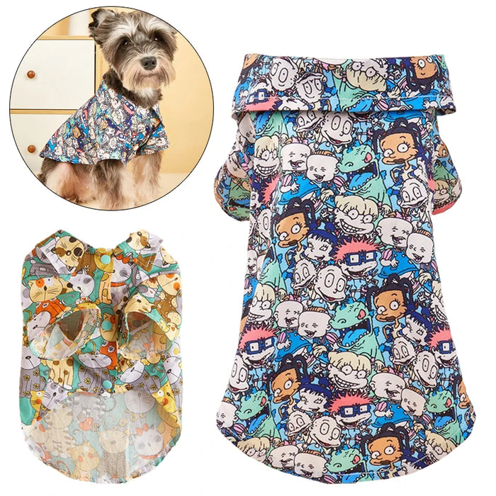 Fashion Puppy Dog T Shirt Vest Summer Pet Clothes for Small Dogs Chihuahua Schnauzer Pinscher Shirts mascotas Apparels Clothing