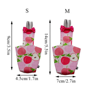 Cute Parrot Diaper with Bowtie Colorful Fruit Floral Cockatiel Pigeons Small Medium Large Pet Birds Flight Suit Clothes Washable