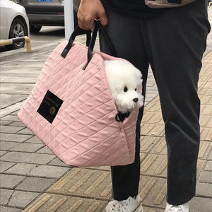 Dog Cats Car Seat Protector Bag Portable Soft fabric Dog cat Carrier Bags, for Dogs Cats Travel Warm Shoulder Bag Dog Supplies