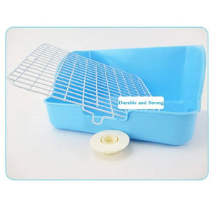 Pet Toilet Square Potty Trainer Corner Litter Tray Bedding Box Pet Pan for Small Animals/rabbit/Rat/Guinea Pig /Ferret/Cats