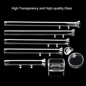 Thickened Glass Aquarium Feeder Tube Dish Transparent Fish Tank Shrimp Snail Food Feeder Bowl Aquarium Fish Feeding Accessories