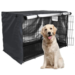 Wear-resistant Pet Cage Cover Sunshade Protection Zipper Closure Ventilation Window Pet Crate Cover