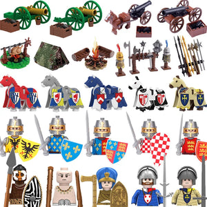 Military Building Blocks Solider Figures Gifts Toys Weapons Medieval Knight Legion Egypt Pharaoh The War of Roses War-Horse Tent