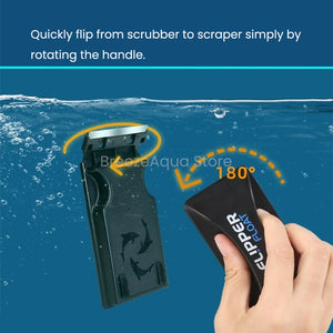 Flipper Float Nano/Standard/Max 2 in 1 Magnetic Scrubber and Scraper Fish Tank Magnet Aquarium Algae Cleaner