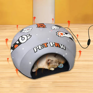 Pet Cat Heating Bed USB Winter Warm Pad Mat Blanket Dog Electric Sleeping Bag Adjustable Temperature Puppy Heater with Timing