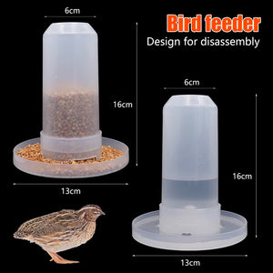 Automatic Bird Quail Drinking Cup Fountain Plastic Feeder Drinker Water Food Tray Box Tank Bird Pigeon Cage Accessories 1Pc