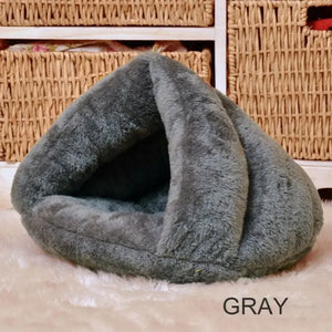 Pet Dog Cat Triangle Bed House Warm Cushion Bedding Cave Basket Kennel Washable Cat Kennel Winter Small Dog Kennel