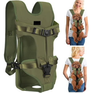 Pet Front Dog Carrier Backpacks for Small Medium Dogs Adjustable Dog Front-Facing Pet Dogs Backpack for Hiking Cycling