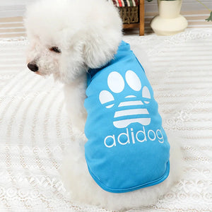 Pet Dog Clothing Summer Soft Polyester Teddy Dog Thin Tank Top Breathable and Cool Dog Cat Clothing Small Dogs T Shirt