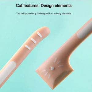 Canned Cat Food Dog Wet Food Spoon TPR Health Material Square Spoon Large Capacity Pet Feeding Mixing Long-handled Cat Spoon