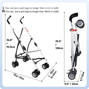 Russia Free Ship Pet Stroller Frame For Car Seat Bag Simple Foldable Trolley Transport Multifunction Cat Dog Stroller