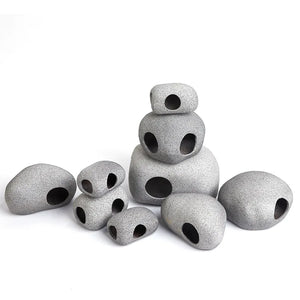 Ceramics Fish Tank Cave Stone Landscaping Decoration Ornaments Clay Pot Shrimp Shelter Breeding Tank Aquarium Accessories