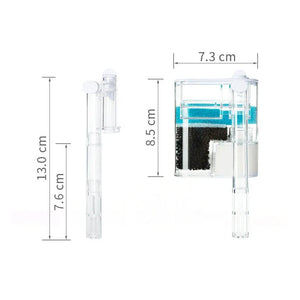 Aquarium Fish Tank Waterfall Hang on External Oxygen Pump Water Filter Pure Water Quality for Small Fish Tank Accessories 2.5W