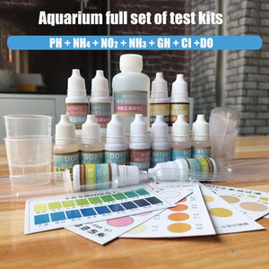 PH NH4 NO2 No3 GH CI H2S aquarium fish tank water quality testing solution aquaculture water quality Testing monitoring agent