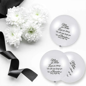 10/20/30pcs Memorial Balloons 12inch Remembrance We will Miss You Funeral Remembrance Balloons for Funeral Condolence Anniversar