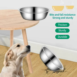 Large Capacity Dog Bowl Stainless Steel Pet Feeding Bowl Cat and Dog Food Drinking Bowl Metal Feeding Bowls миска для кошки