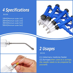 10/20/30/50ML Animal Veterinary Feeding Gun Continuous Drench Infusion Device Pig/cattle/sheep/chicken Vaccine Injection