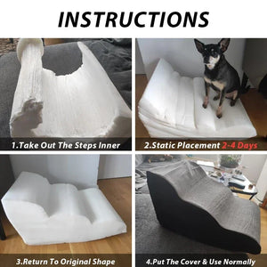 Pet Ladder Small Animals Anti Slip Bedding Pet Supplies Dog Stairs Steps Cat Ramp Dog Ramp for Sofa Play Cars Tall Bed Couch