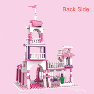 Friends Princess Castle House Sets for Girls Movies Royal Ice Playground Horse Carriage DIY Building Blocks Toys Kids Gifts 2022