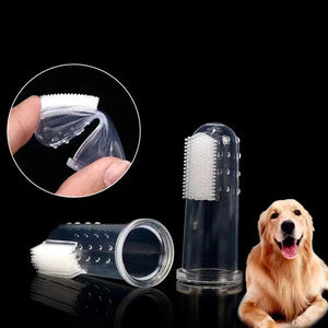 Pet Dog Finger Cuff Silicone Toothbrushes Dog Brush Bad Breath Tartar Teeth Care Tool Cat Cleaning Scrub Silicagel Pet Supplies