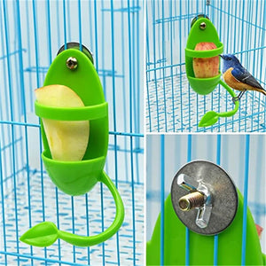 Pet Parrot Feeder Hanging Cage Fruit Vegetable Container Feeding Cup Cuttlebone Stand Holder Pet Cage Accessories Pet Supplies