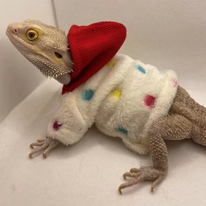 Lizards Clothes for Bearded Dragon Geckos Reptiles Apparel Hand-made Hoodies Skin Protection Sweater Coat for Party Drop Ship