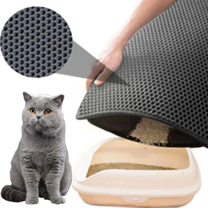 Cat Litter Mat Double Layer Non-slip Litter Pads Non-slip Waterproof Mat Box Litter Accessories Pet Mat S Bed Clean U4n4