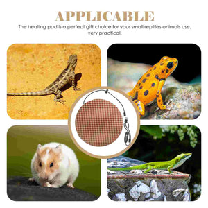 Reptile Terrariums Pet Heating Pad Warming Sleep Mat Crawl Turtle Portable Round Cushion Waterproof Pets Electric blanket usb