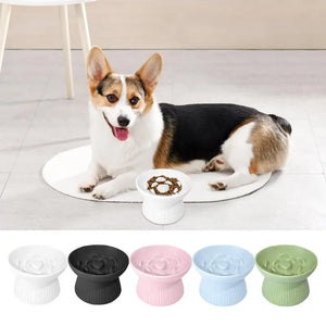 Cat Food Stand Ceramic Pet Food And Water Feeder Raised Feeding Bowl Puppy Non-Slip Dish Cat Feeding & Watering Supplies For