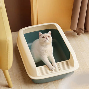 Kitty Litter Box Small Size Pet Sandbox for Cat Anti-Splash Cats Toilet Pet Sandbox Kitten Tray Bedpan Cleaning Cat Supplies