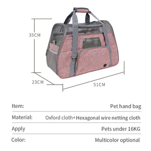 Hanpanda Pet Bag Portable Carrier Dog Cat Big Carrier Pet Puppy Travel Bags Breathable Mesh Small Outgoing Pets Handbag