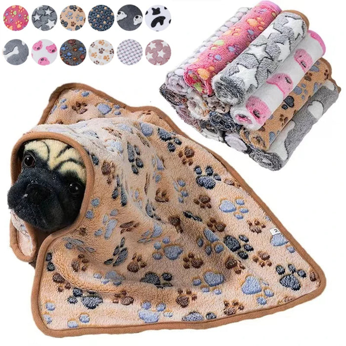 Soft Fluffy Coral Fleece Pet Sleeping Blanket Dog Blanket Warm Breathable Cat Cover Blanket Comfortable Dog Sleeping Sheet Mat