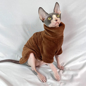 Winter Comfortable Sphynx Cat Clothes Cat Hoodie Coat for Pet Clothing Cute Apparel Hairless Cat Shirt Pet Supplier