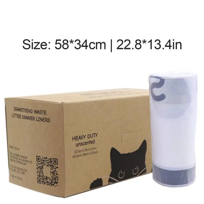 Automatic Litter Box Liner Bag Extra Thick Waste Bags for Self-Cleaning Pet Kitty Litter Box Waste Litter Drawer Liners 25pcs