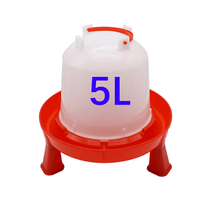 1 Pc 5L Poultry Automatic Drinking Bucket Goblet Feeder Barrel Water Bucket Quail Drinking Farm Chicken Coop Water Supply