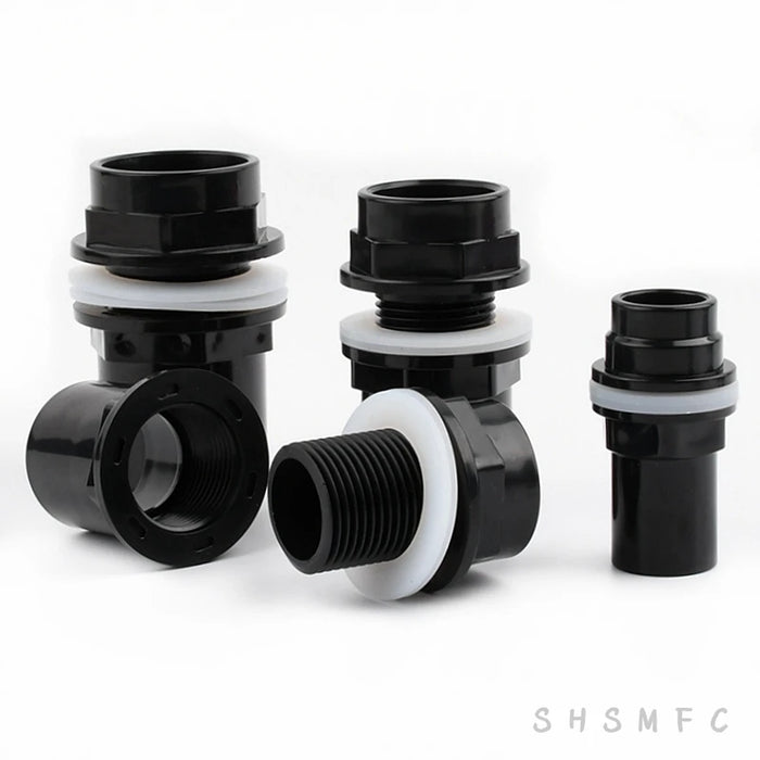 1PC 20/25/32/40/50mm Hi-Quality PVC Pipe Connectors Thicken Fish Tank Drain Aquarium Inlet Outlet Joints Garden Irrigation